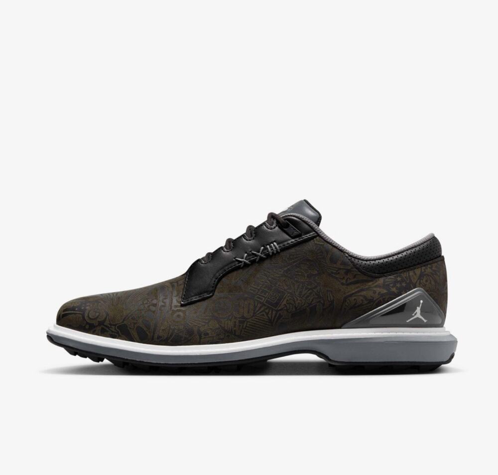 Jordan ADG 5 Black Laser Golf Shoes Mens Size 8 Leather Waterproof FQ6642-003